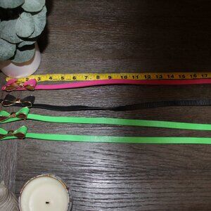 womens dress belts w/ bow buckle  lot of 4